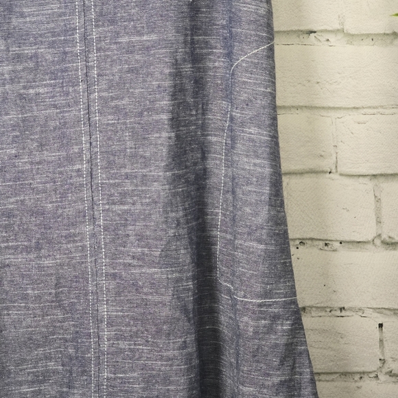 Sleeveless Denium Look Linen Blend Dress, Size Small, EUC - Picture 3 of 6